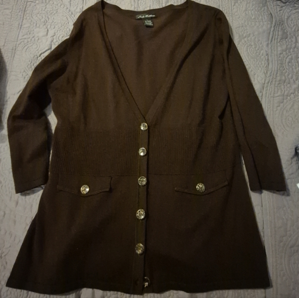 Brown Women's Cardigan Sweater